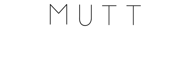 MUTT MOTORCYCLES ロゴステッカー 白　（2枚1組）